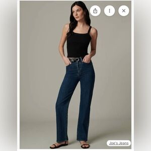 Joe's Jeans Dark Blue Distressed Straight Leg